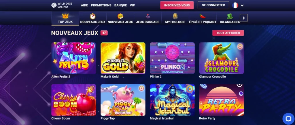 Jeux disponibles : aperçu du catalogue